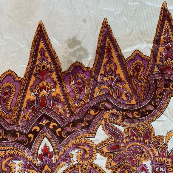 Colorful Paisley Silk Scarf - Picture 2 of 5